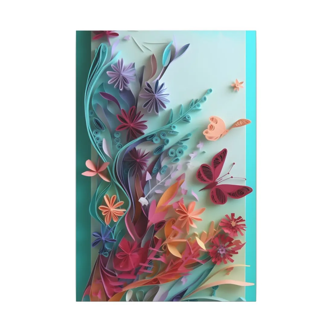 Paper Quilled Desert Canyon: Earthy - Canvas