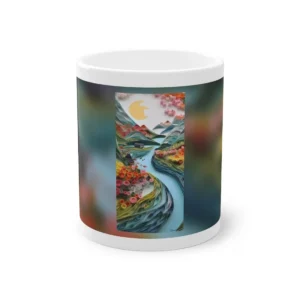 Quilled River Village Mug