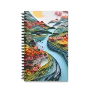 Quilled River Village Spiral Notebook
