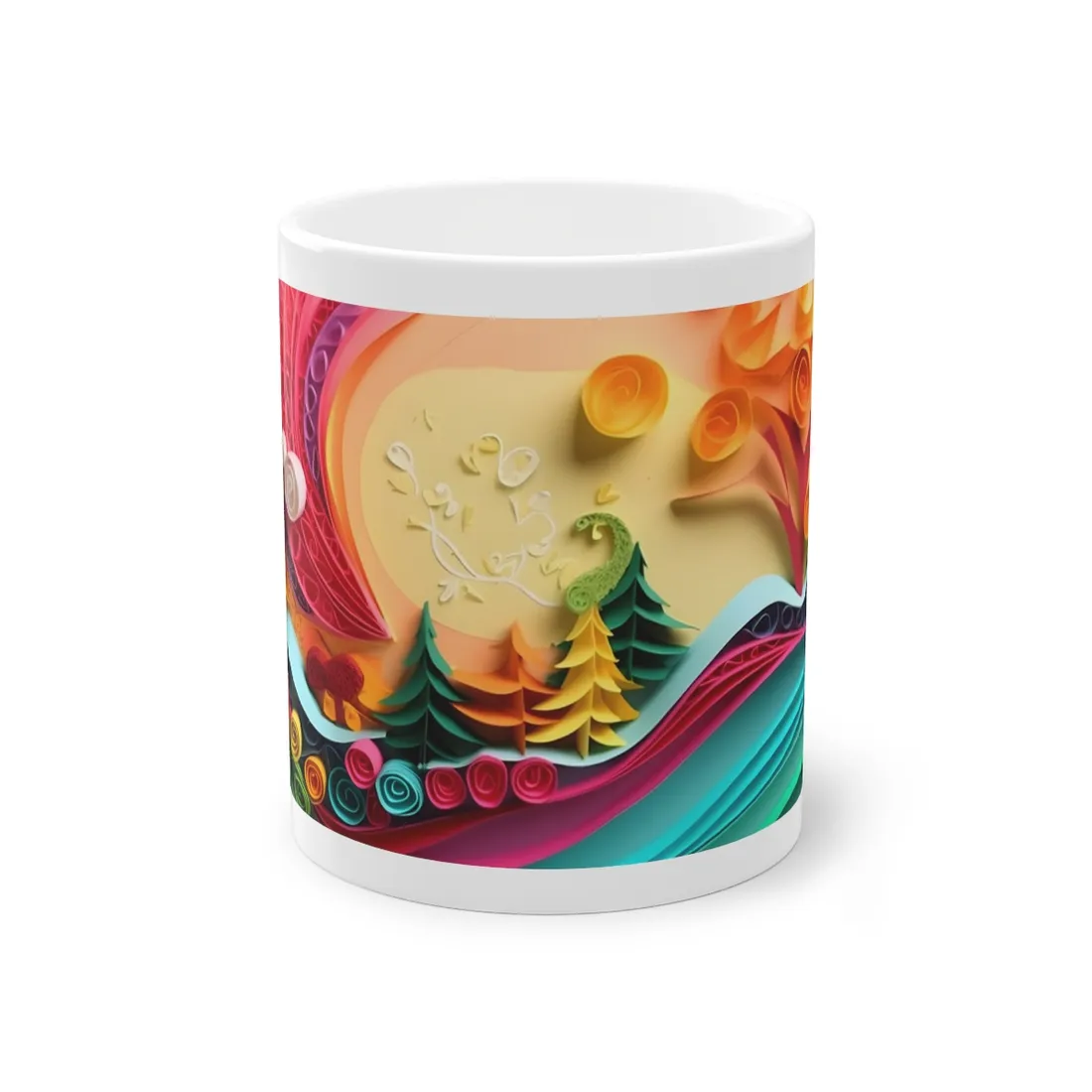 Paper Quilling Art: Creative Craftsmanship in Action - Mug