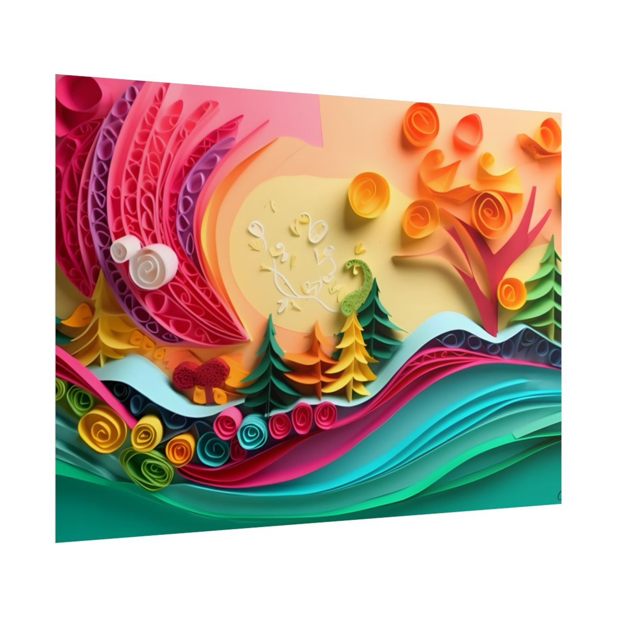 Paper Quilling Art: Creative Craftsmanship in Action - Poster
