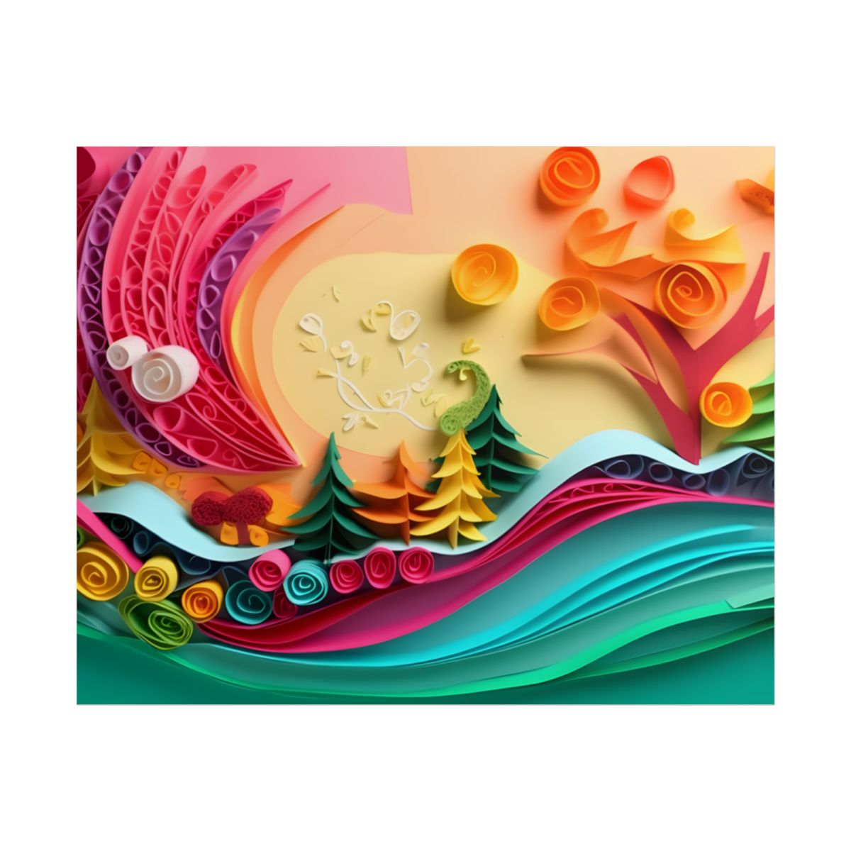 Paper Quilling Art: Creative Craftsmanship in Action - Poster