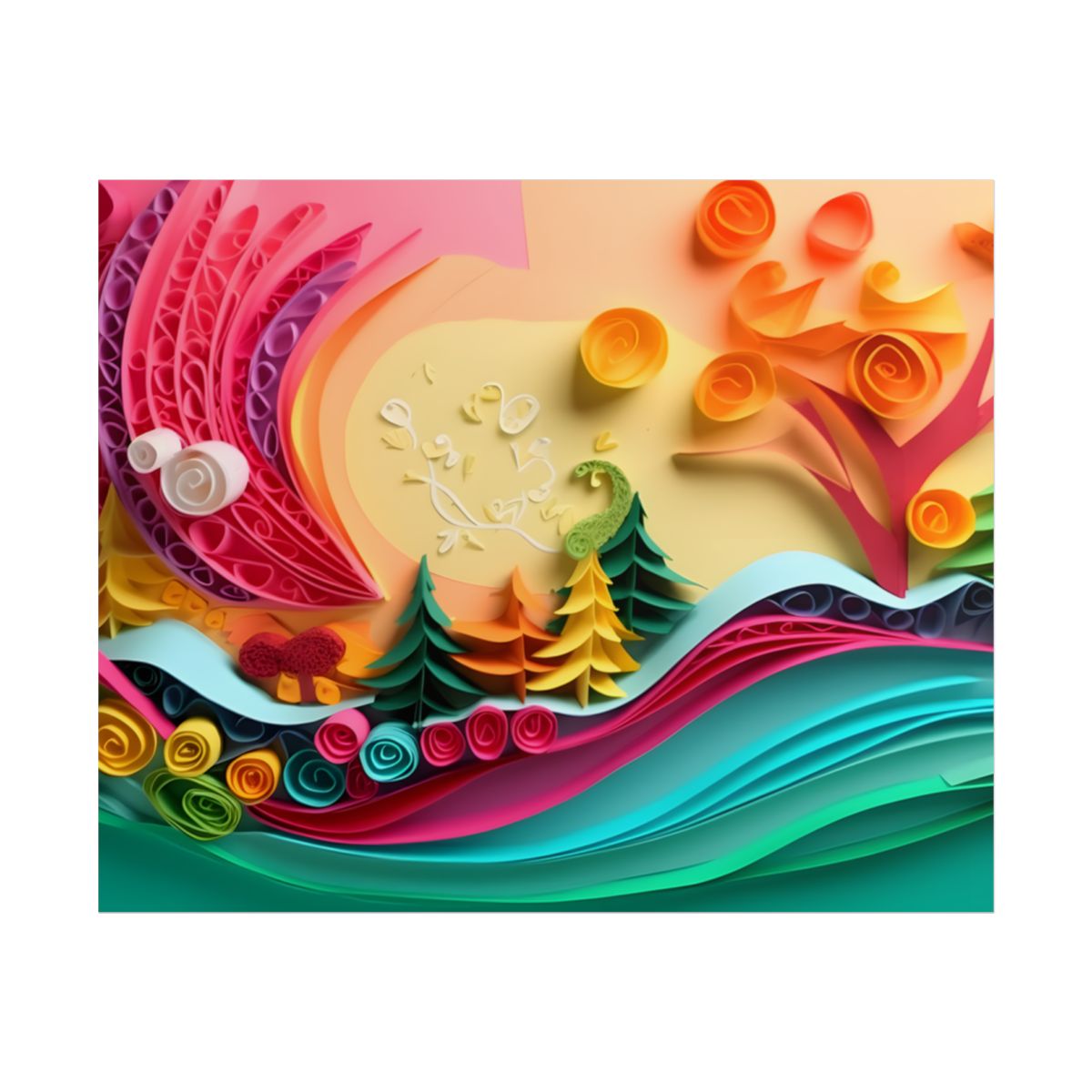 Paper Quilling Art: Creative Craftsmanship in Action - Poster
