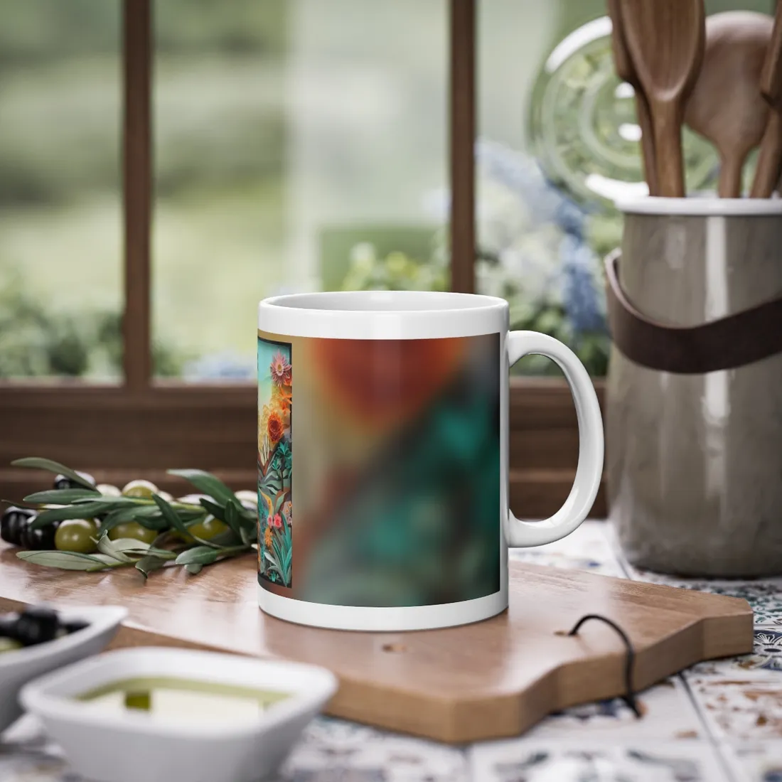 Paper Quilling Mountain Range: American Landscape - Mug