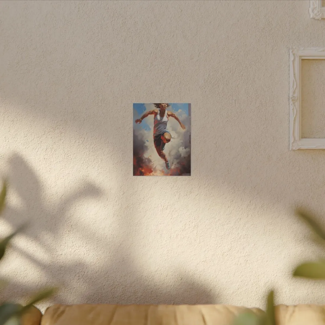 Passionate Athlete: Dedicated Portrait - Canvas