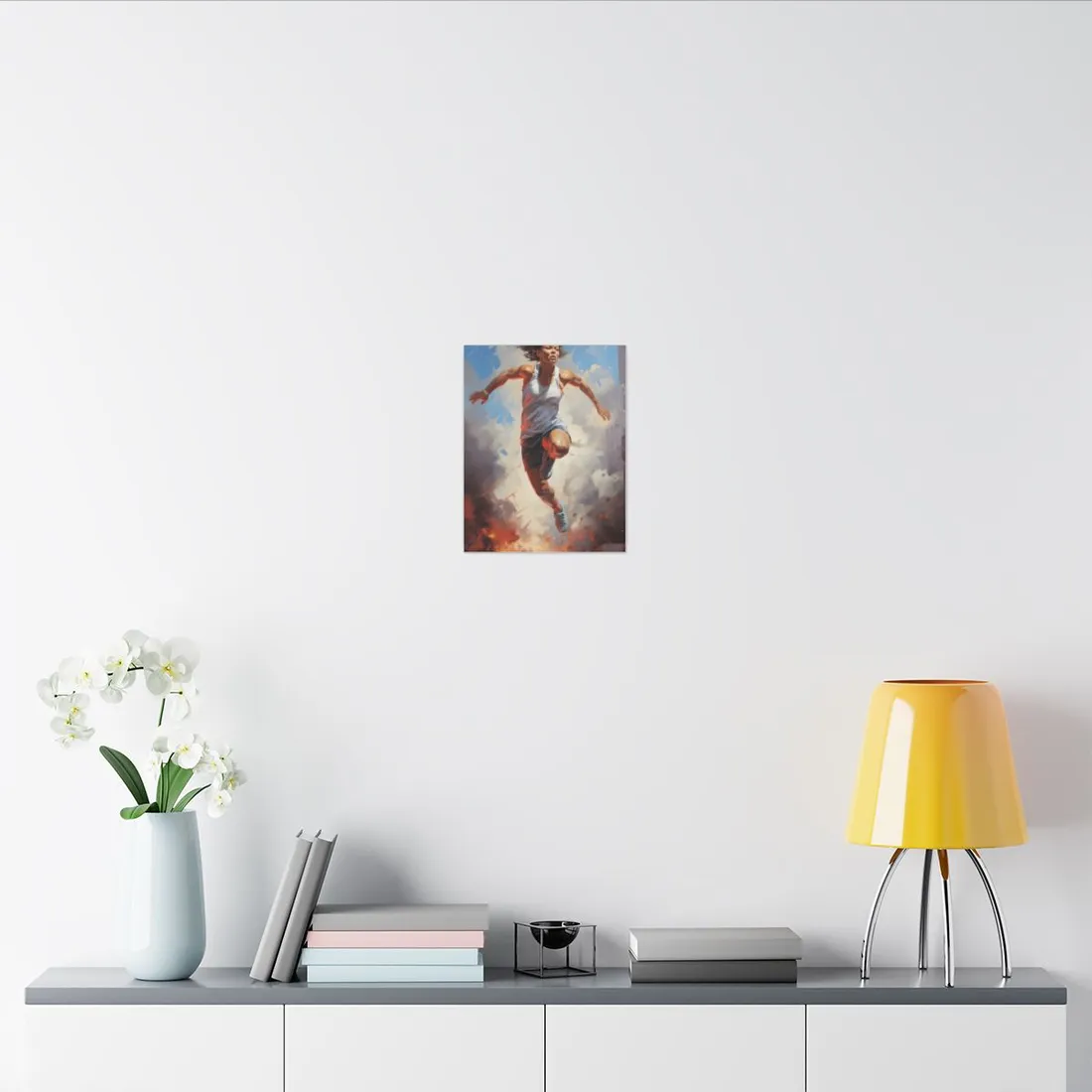 Passionate Athlete: Dedicated Portrait - Canvas