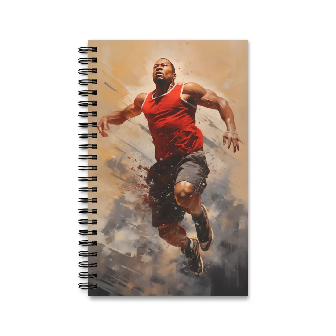 Passionate Athlete: Dedicated Sports Portrait - Spiral Notebook