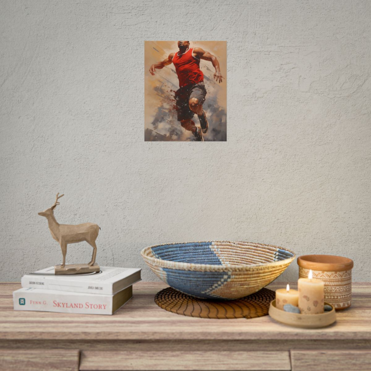 Passionate Athlete: Dedicated Sports Portrait - Poster