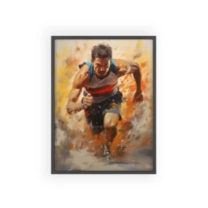 Sprinter Running Painting Framed Poster