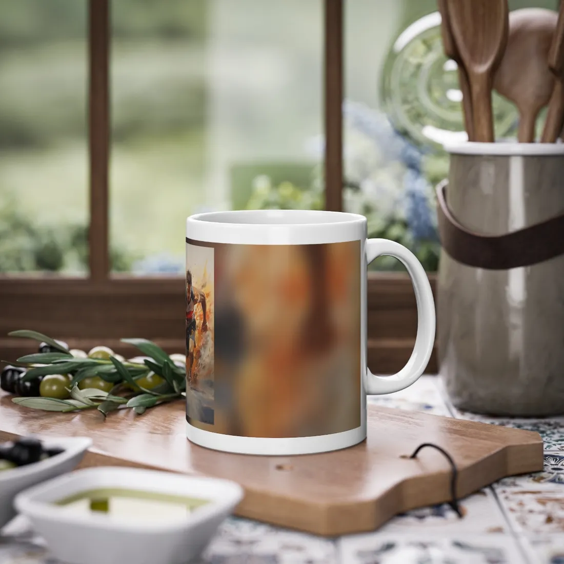 Passionate Athlete in Motion: Determined Sports Art - Mug