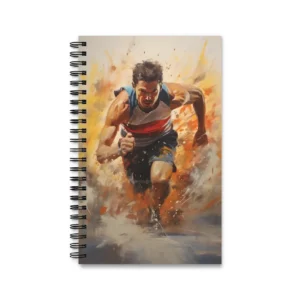 Sprinter Running Painting Spiral Notebook