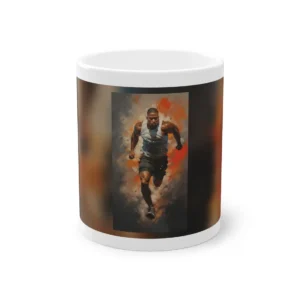Sprinter Running in Orange Mug