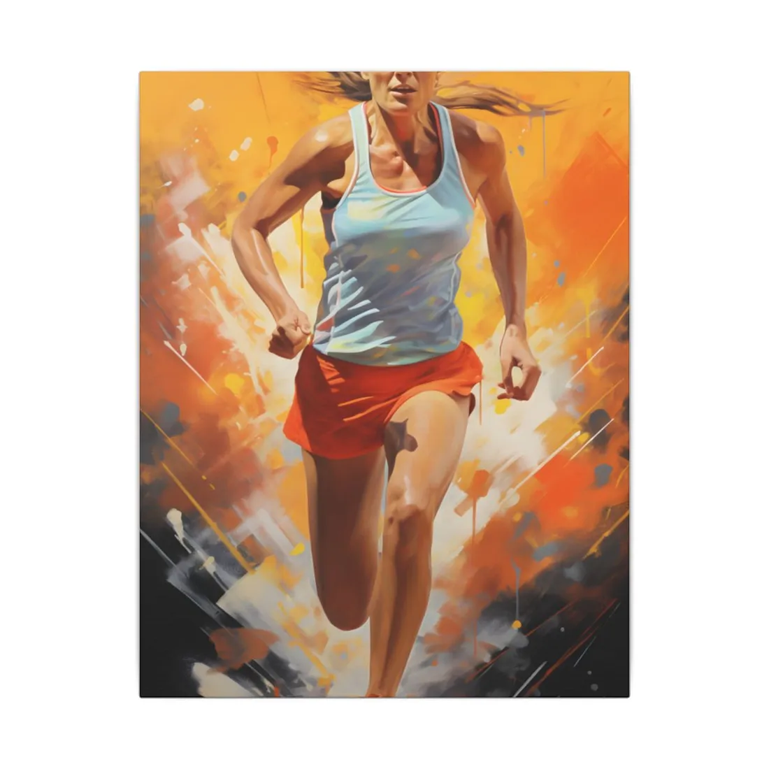 Passionate Athlete: Motivational Portrait of a Dedicated Man - Canvas