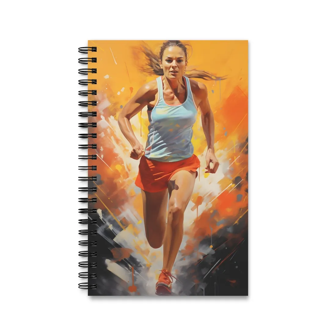 Passionate Athlete: Motivational Portrait of a Dedicated Man - Spiral Notebook