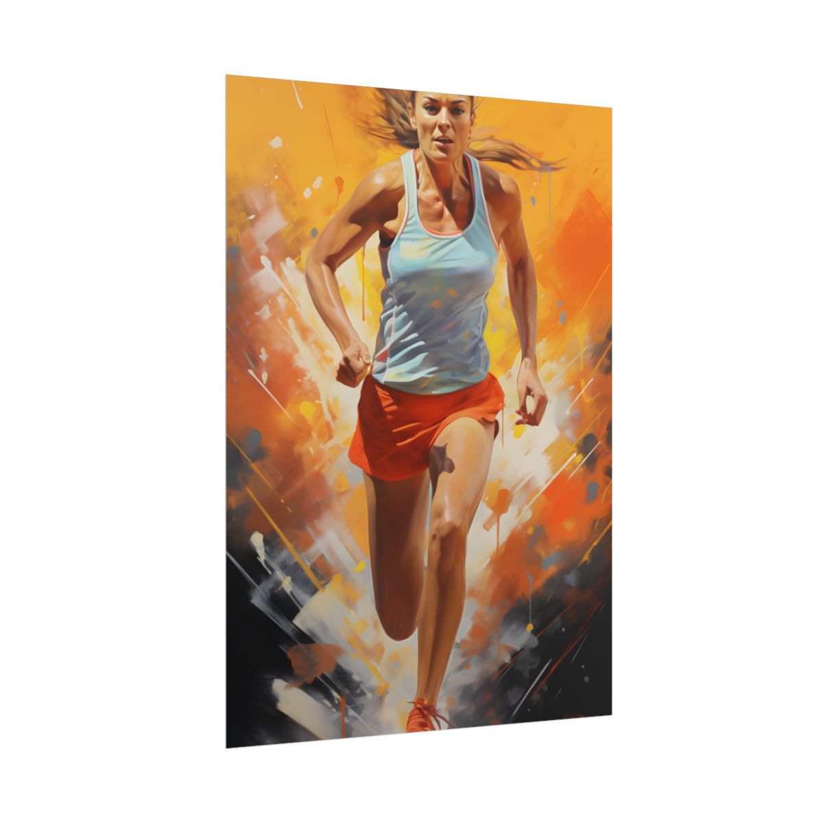 Passionate Athlete: Motivational Portrait of a Dedicated Man - Poster