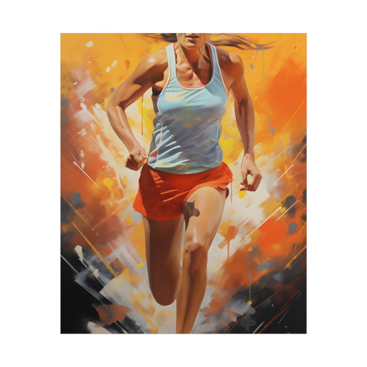 Passionate Athlete: Motivational Portrait of a Dedicated Man - Poster