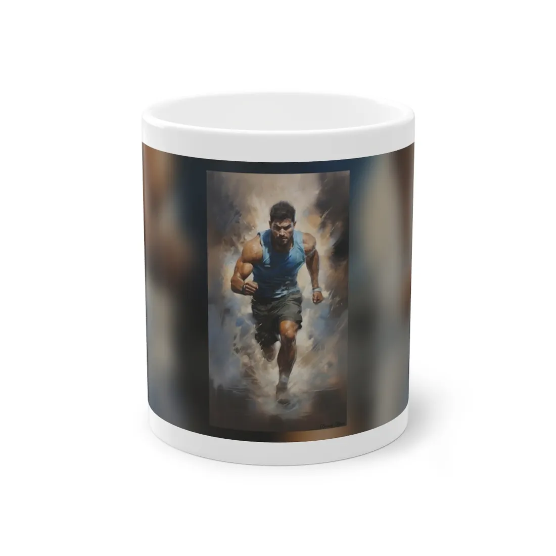 Passionate Athletic Portrait: Dedicated to Excellence - Mug