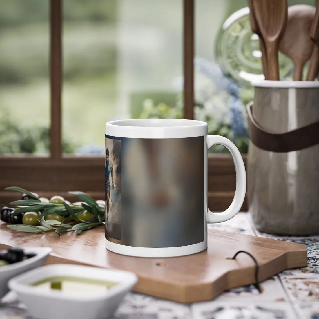 Passionate Athletic Portrait: Dedicated to Excellence - Mug