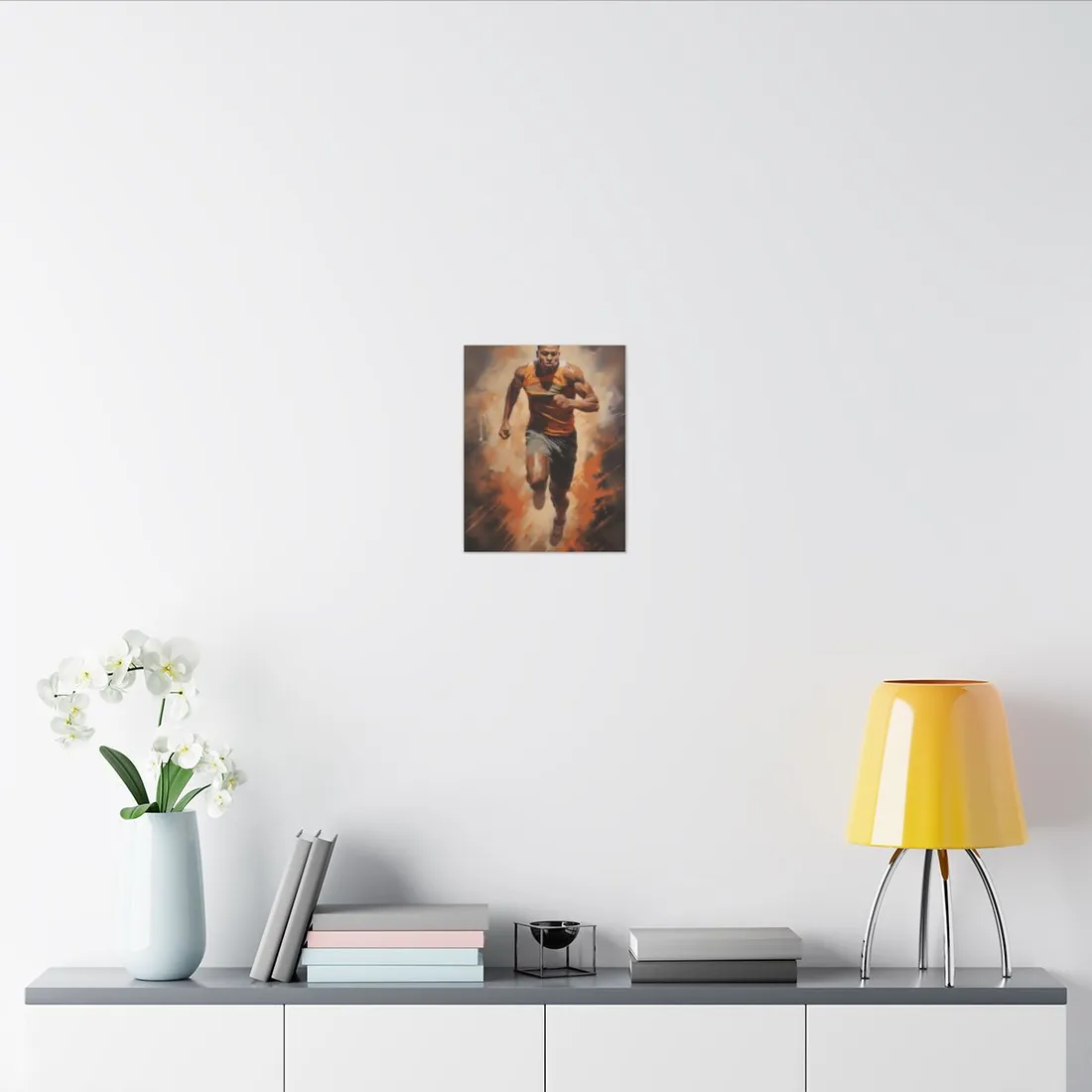 Passionate Fitness Moment: Dedicated Athlete in Action - Canvas