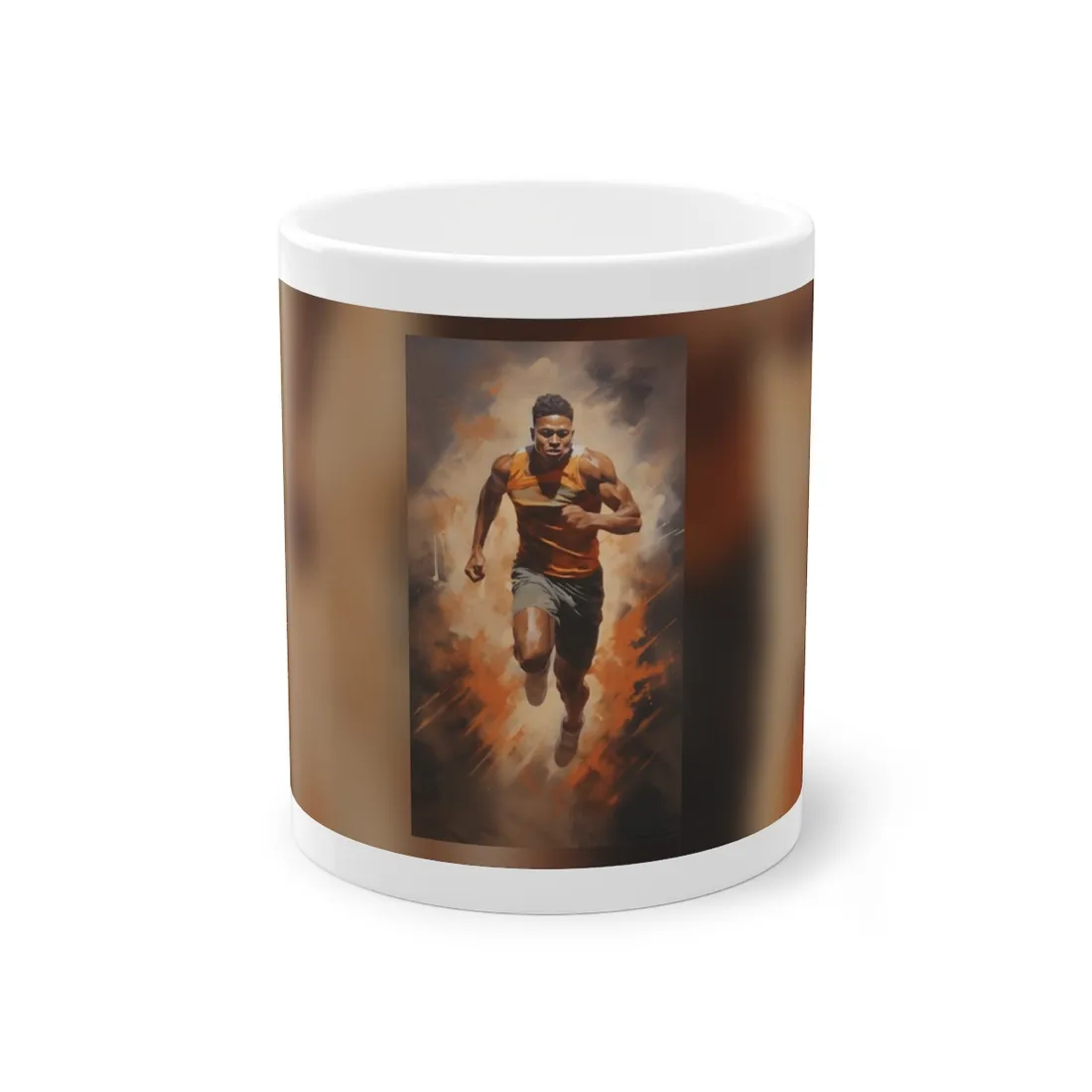 Passionate Fitness Moment: Dedicated Athlete in Action - Mug