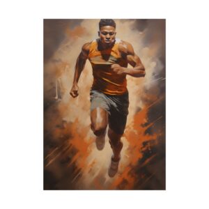 Running Man Painting Poster