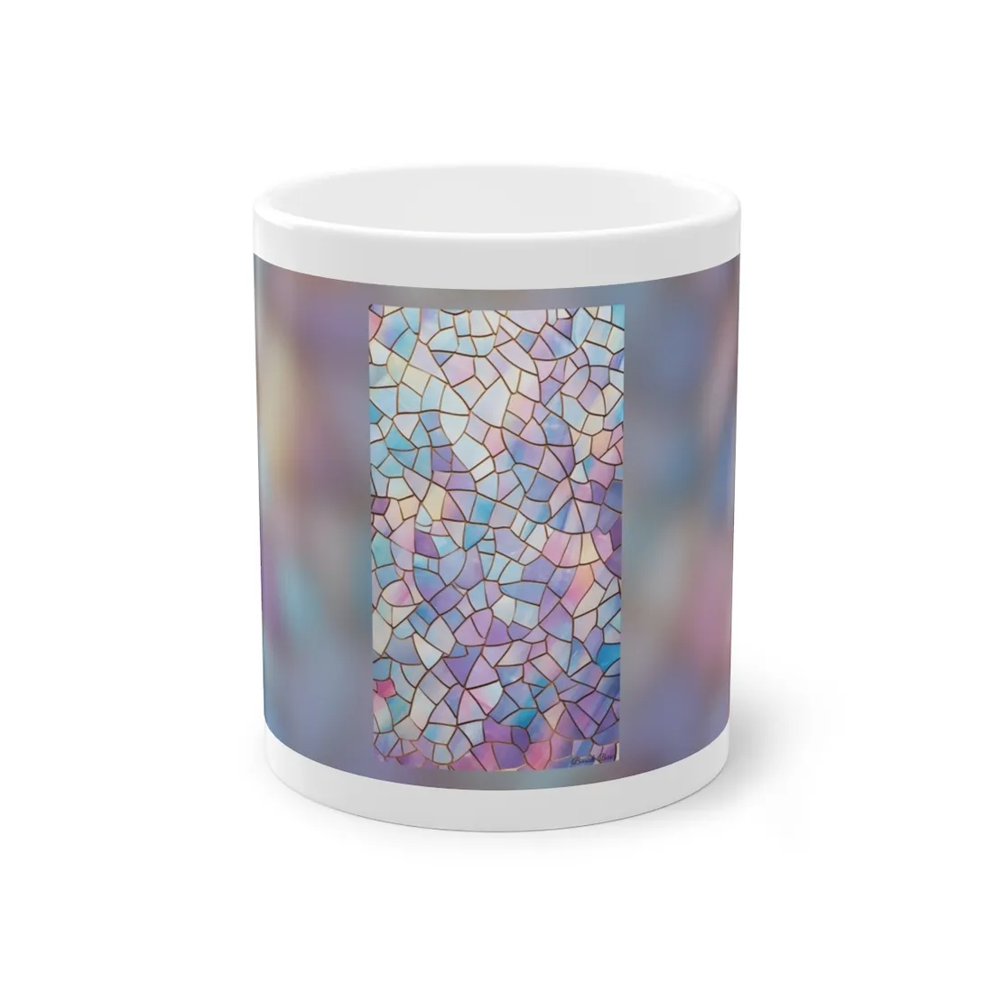 Pastel Mosaic Wallpaper: Modern Minimalist Design - Mug