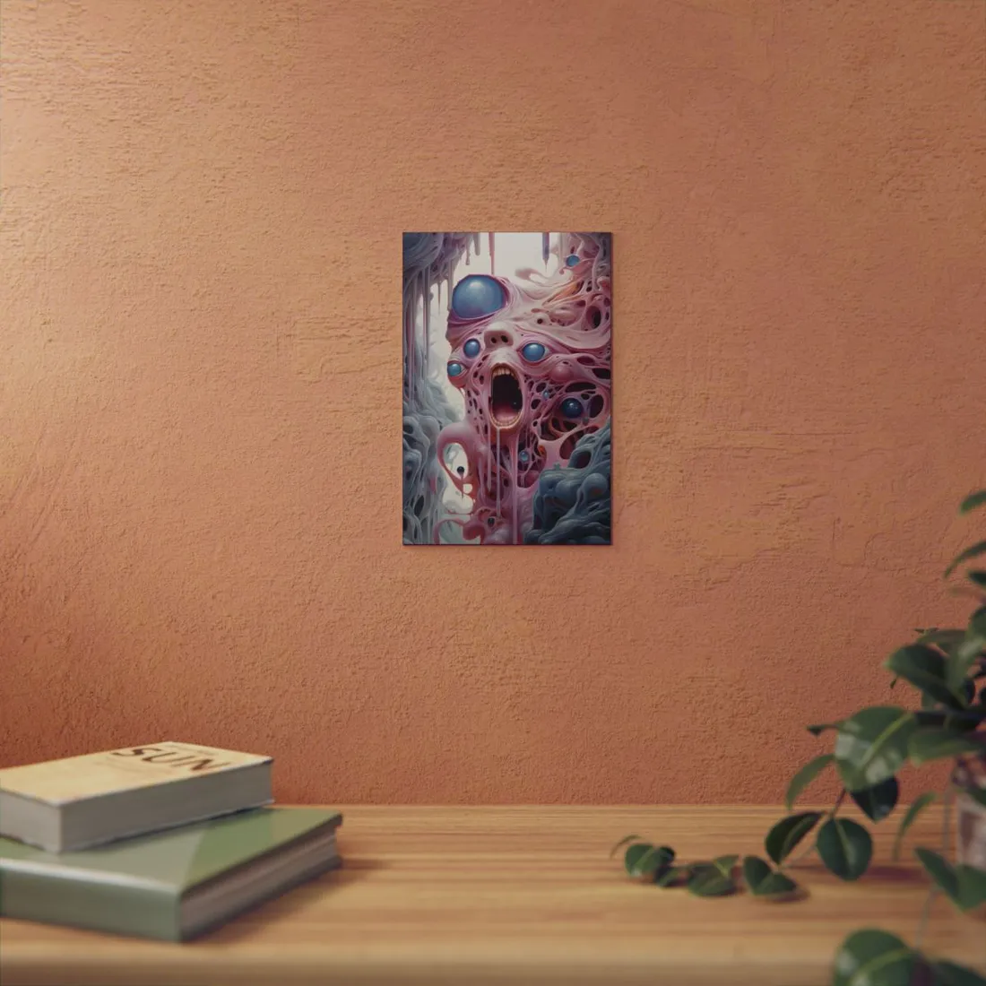 Pastel Organism: Surreal Blob Creature - Metal Poster