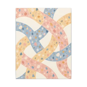 Pastel Interlaced Ribbon Pattern Canvas Print