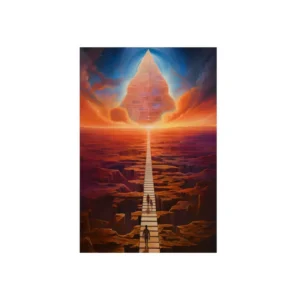Stone Path to Pyramid Metal Poster