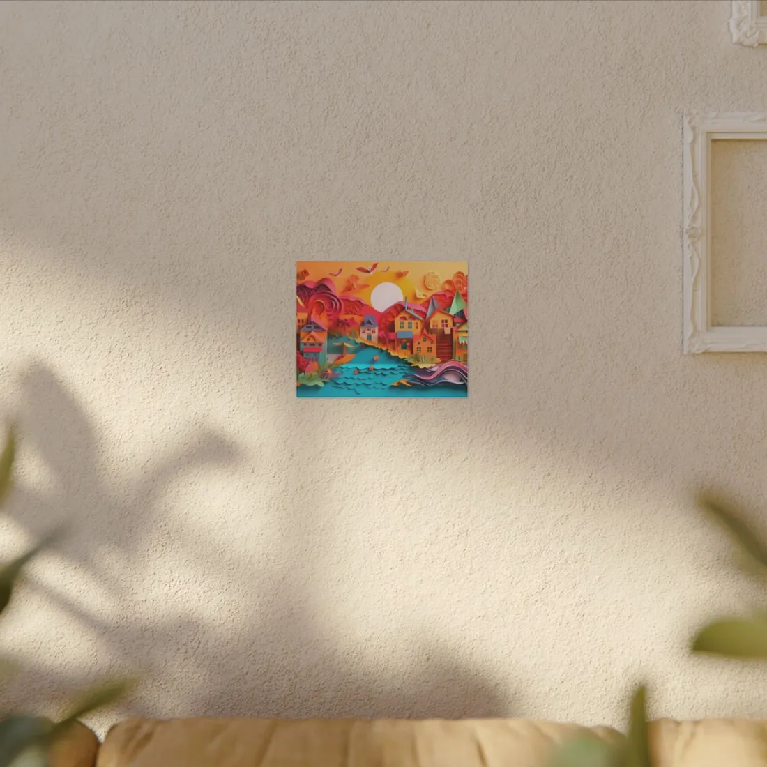 Peaceful Beach Landscape: Serene Coastal - Canvas