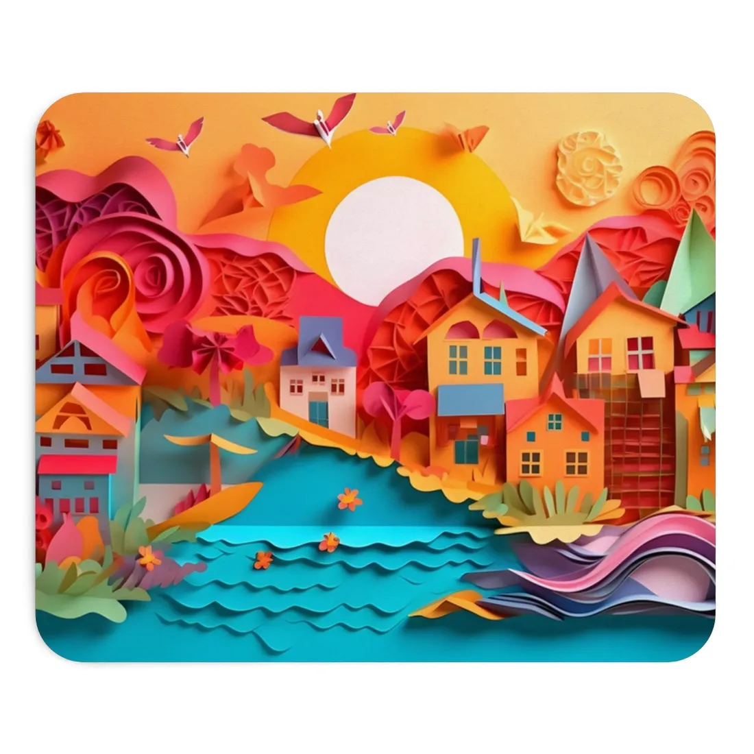 Peaceful Beach Landscape: Serene Coastal - Mouse Pad