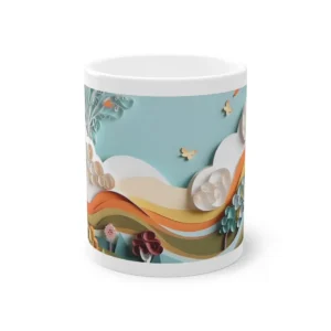 Rolled Paper Hills Landscape Mug