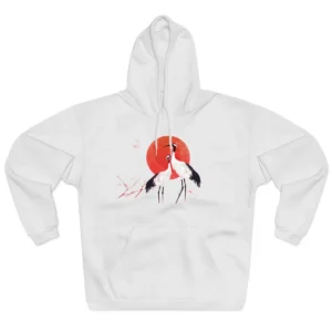 Cranes Before Red Sun Hoodie