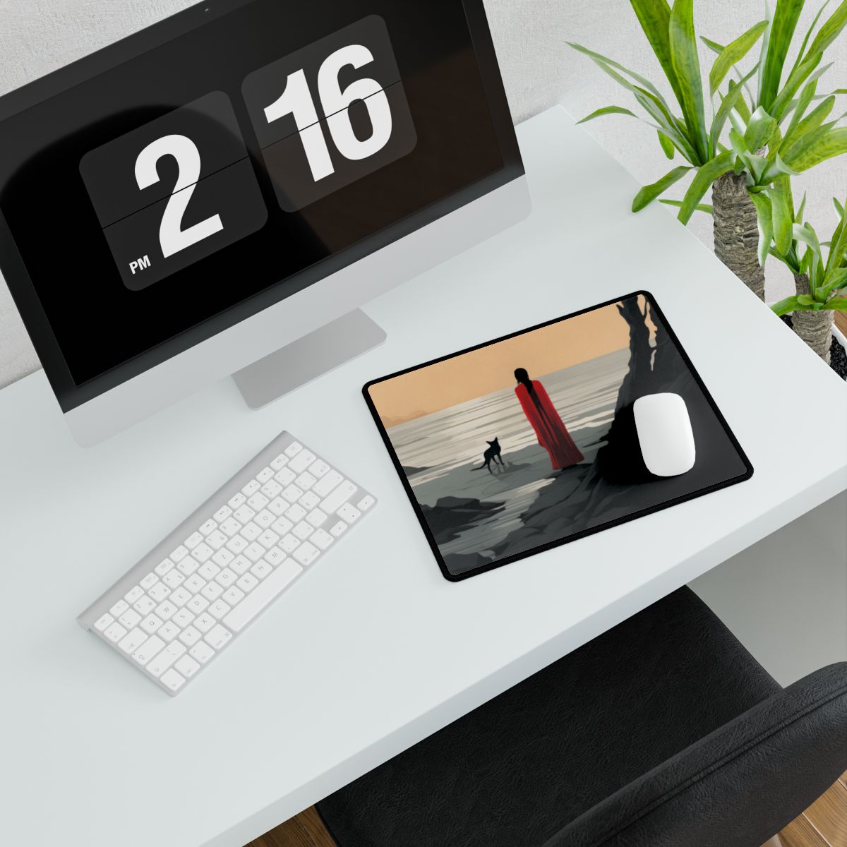 Peaceful Hands: Simple Sign Artwork - Desk Mat