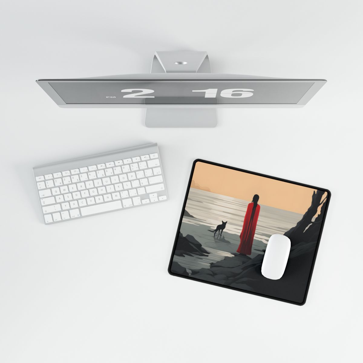 Peaceful Hands: Simple Sign Artwork - Desk Mat
