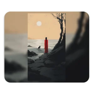 Woman in Red Cloak Mouse Pad