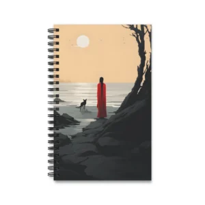 Woman in Red Cloak Spiral Notebook