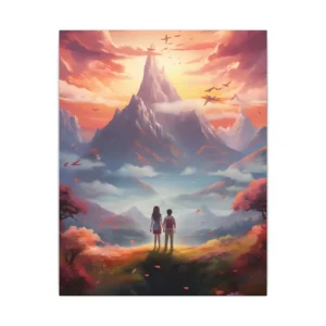 Sunset Mountain Journey Canvas Print