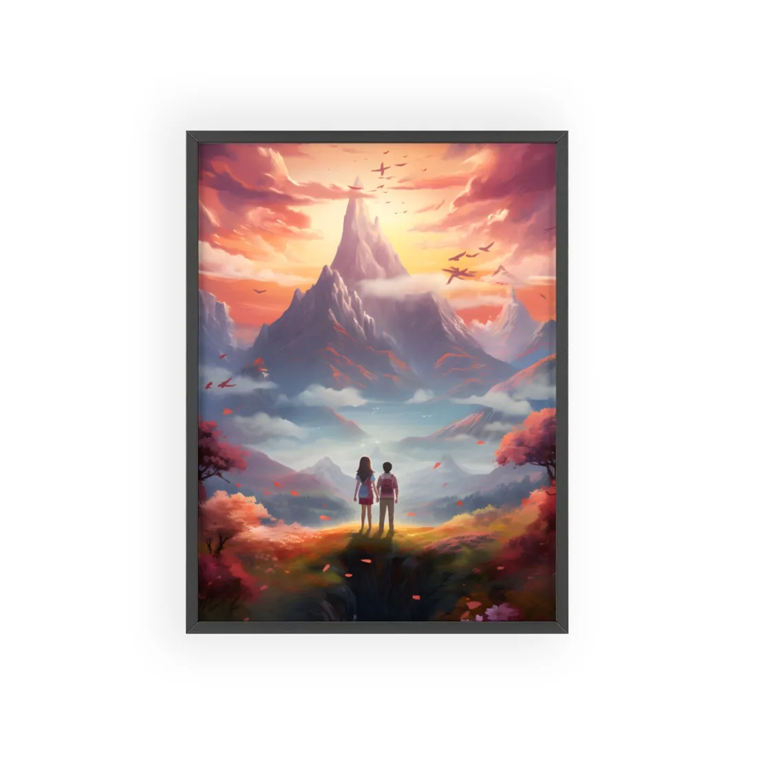 Peaceful Meadow: Children's Serene Moment - Framed Poster