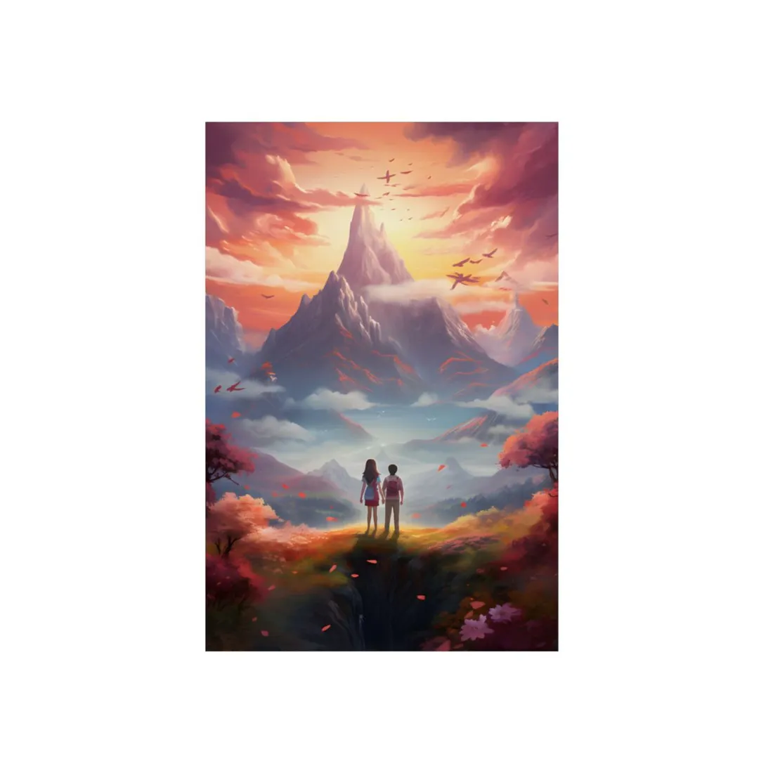 Peaceful Meadow: Children's Serene Moment - Metal Poster