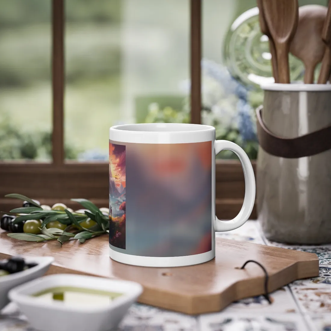 Peaceful Meadow: Children's Serene Moment - Mug