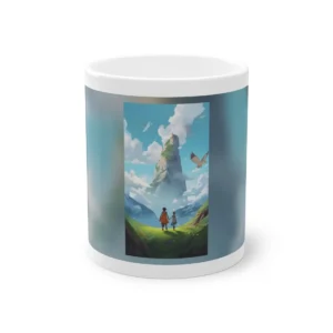Two Children on Grassy Hill Mug