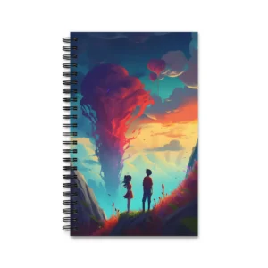 Children Overlooking Floating Tree Spiral Notebook