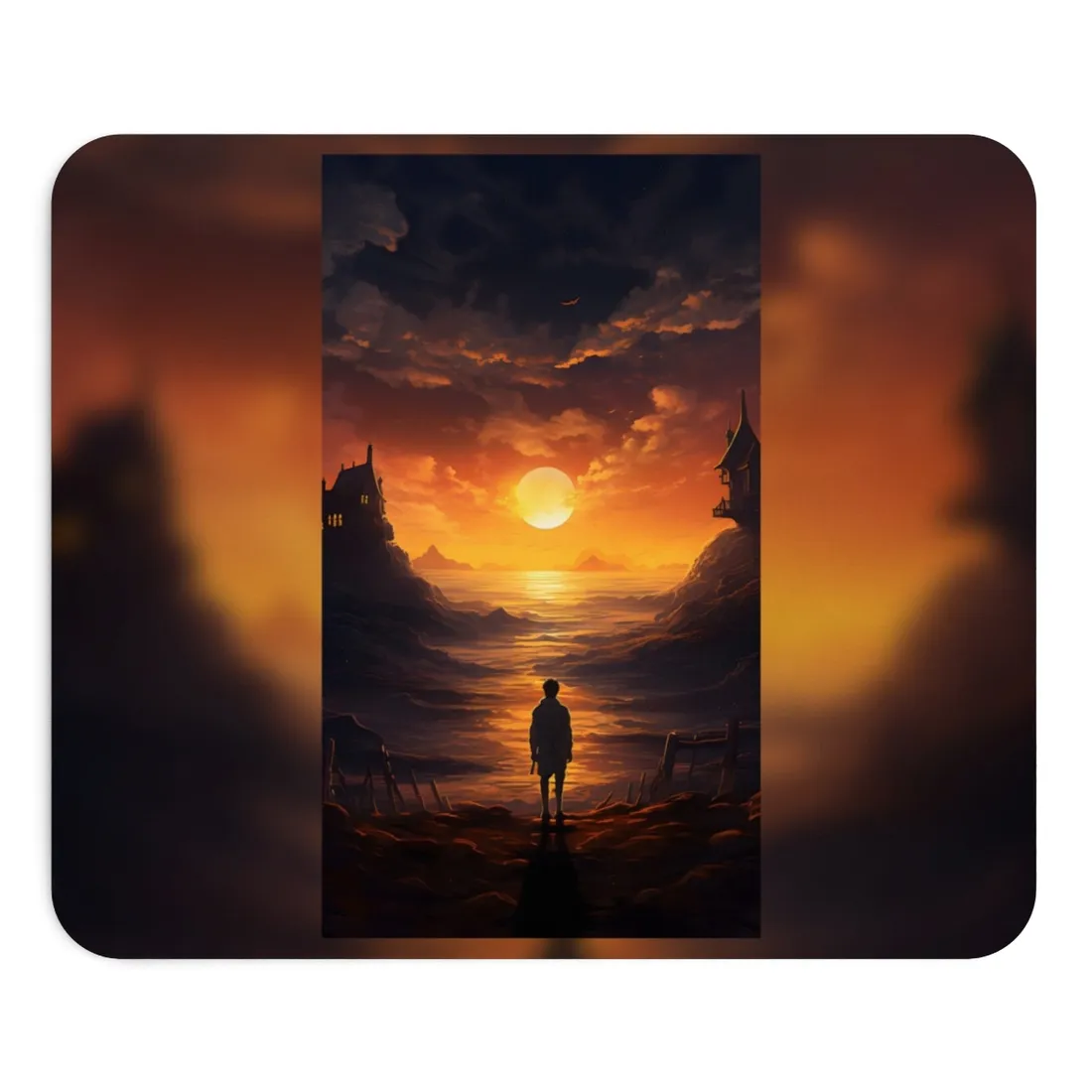 Peaceful Outdoor Moment: A Serene Scene of Human Connection - Mouse Pad