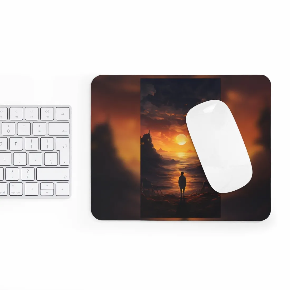 Peaceful Outdoor Moment: A Serene Scene of Human Connection - Mouse Pad
