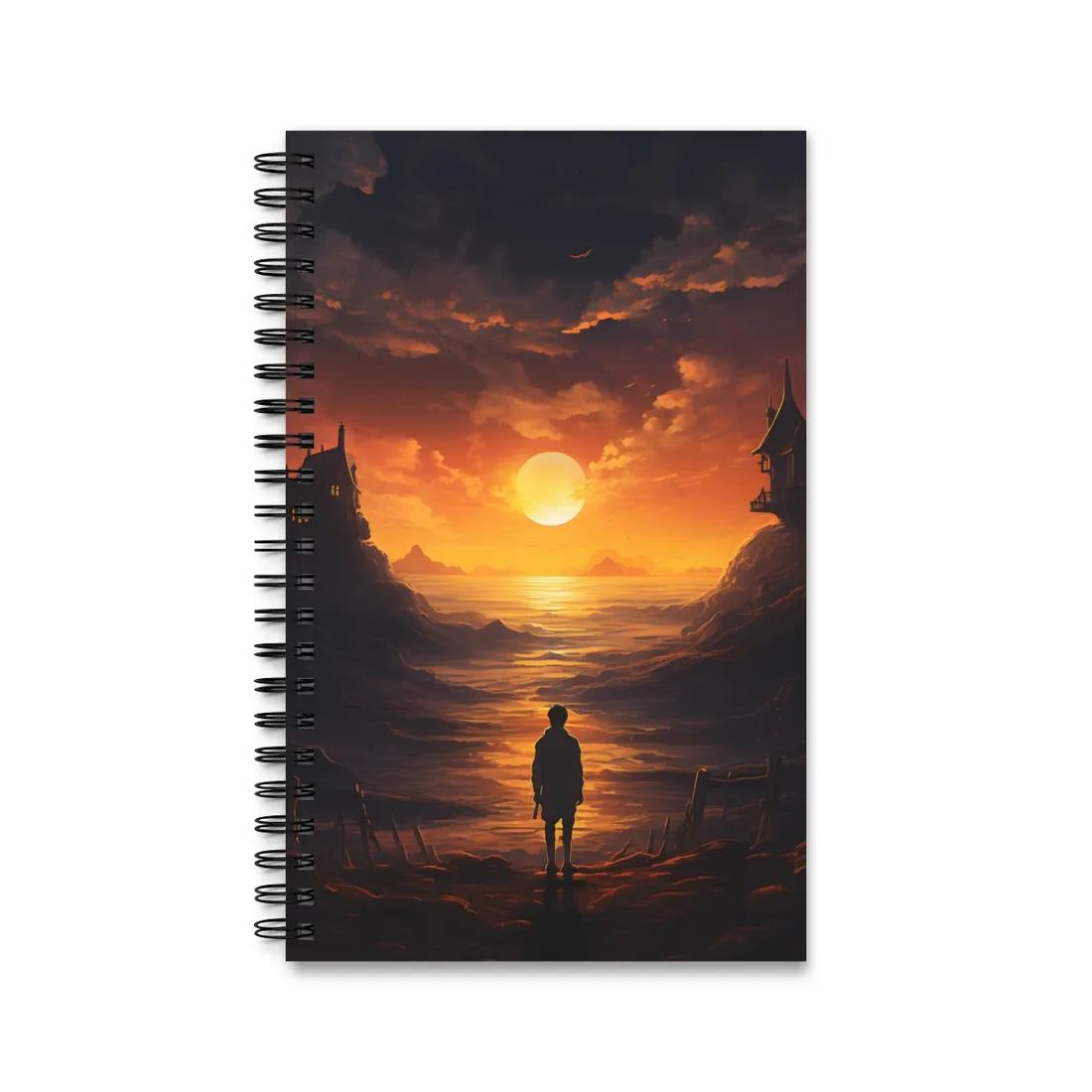 Peaceful Outdoor Moment: A Serene Scene of Human Connection - Spiral Notebook
