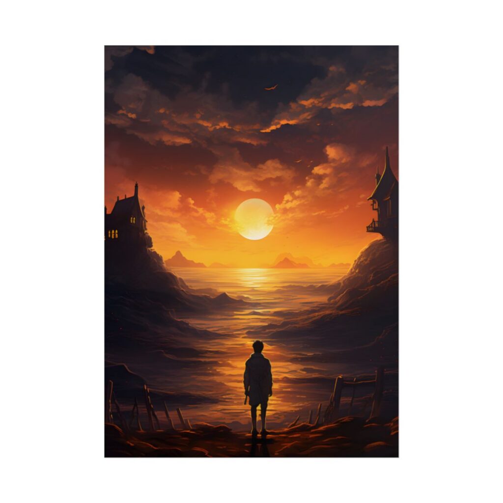 Peaceful Outdoor Moment: A Serene Scene of Human Connection - Poster