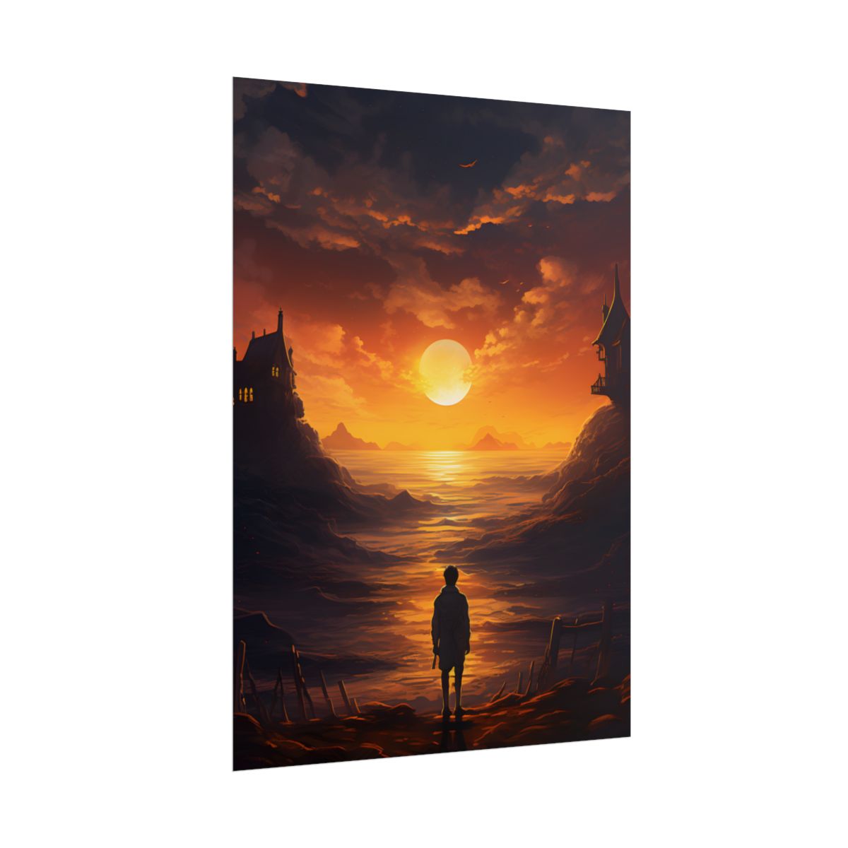 Peaceful Outdoor Moment: A Serene Scene of Human Connection - Poster