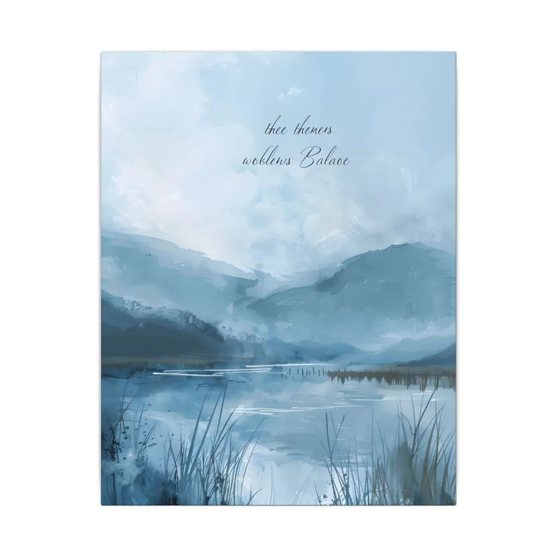 Peaceful Serenade: A Calming Landscape with Inspirational Quote - Canvas