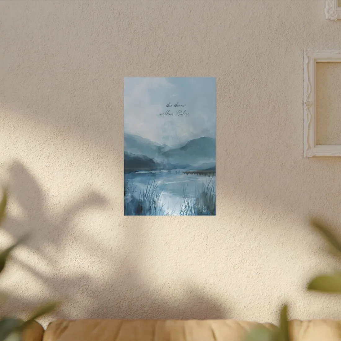Peaceful Serenade: A Calming Landscape with Inspirational Quote - Canvas